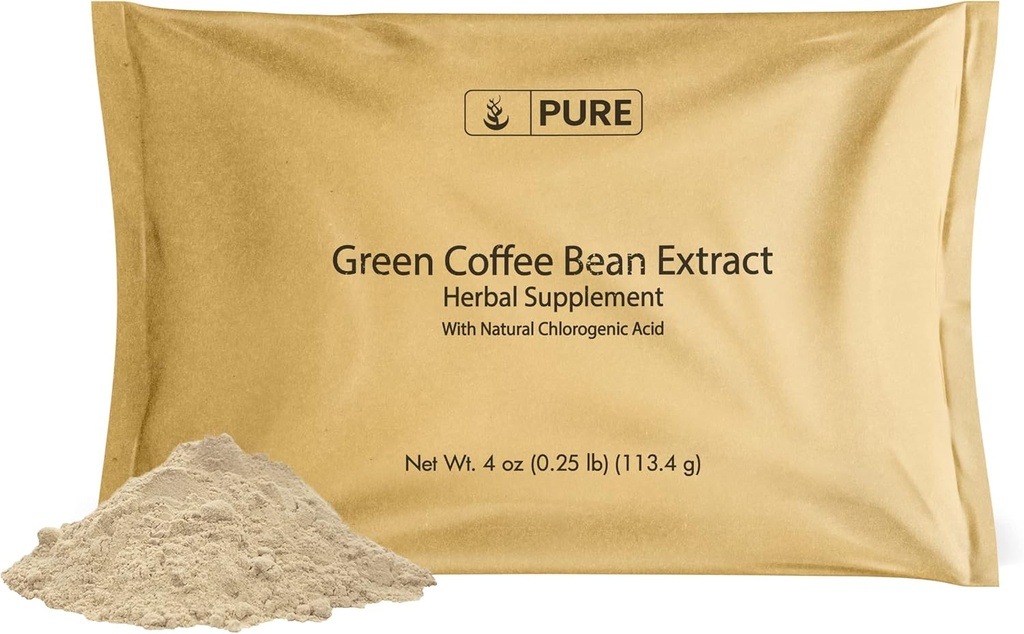 Pure Original Materialss Green Coffee Bean Extract (4oz) Unroasted Coffee Extract, Gluten-Free