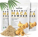 Earth Circle Organics Κίτρινη σκόνη ρίζας Maca, φυσικό σούπερ φαγητό, βοηθά με την ενέργεια, το βάρος και τη γονιμότητα των γυναικών - Vegan - 8 ουγγιά (πακέτο των 3)