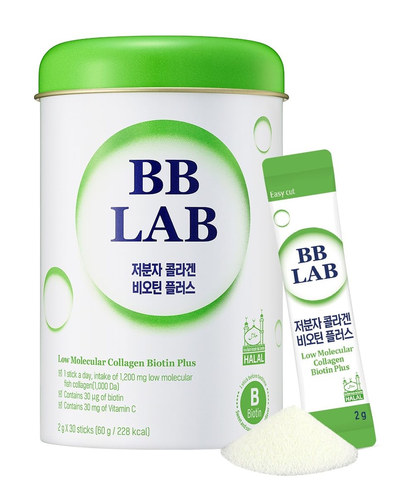BB LAB Low Molecular Collagen Biotin Plus, Halal Collagen, Toz Supplement, Koreli Marine Collagen, Fish Collagen,, Biotin, C, Fast Abxia, Shine Muscat Flavor