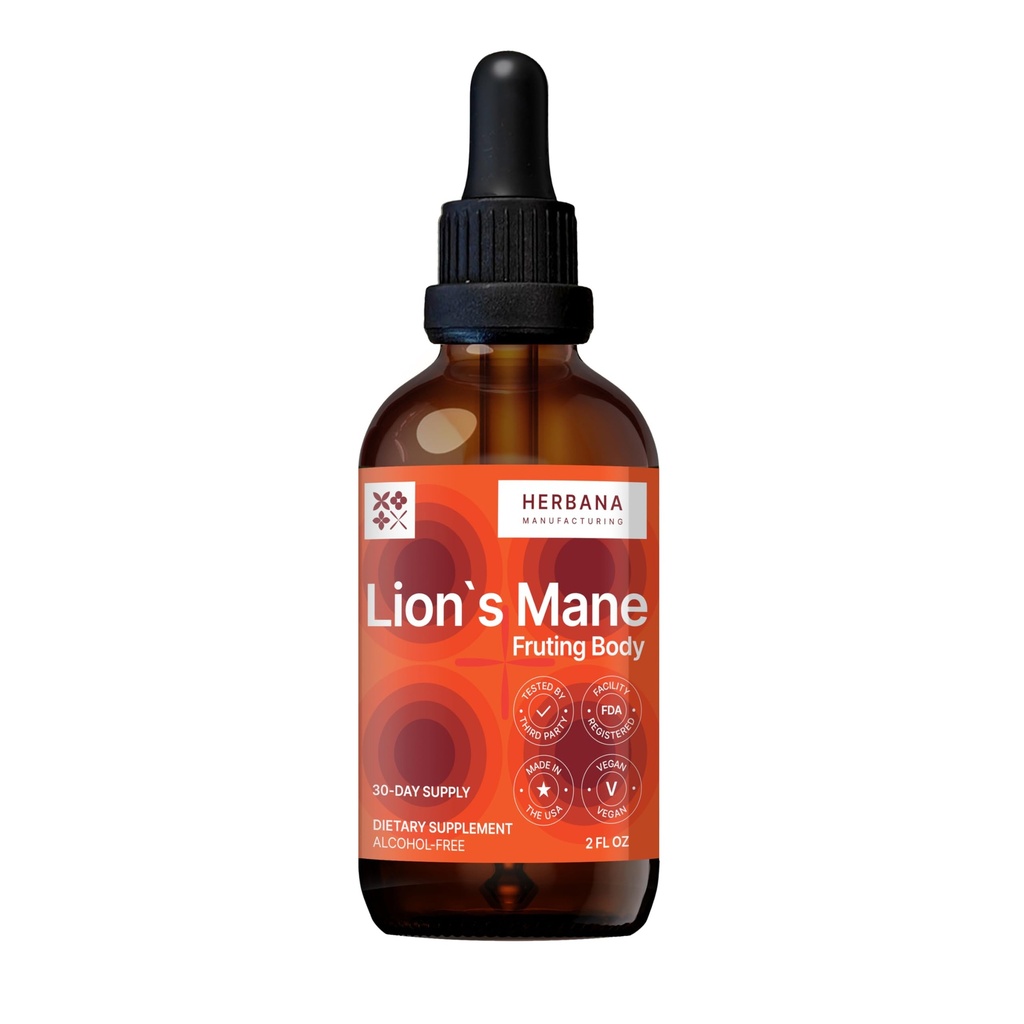 Lion's Mane 2 fl oz Liquid Extract - Natural Mushroom Drops - Brain, Memory, mental Clarity & Focus - Immune Support - High Potency Formula - 30 Günlük Supply