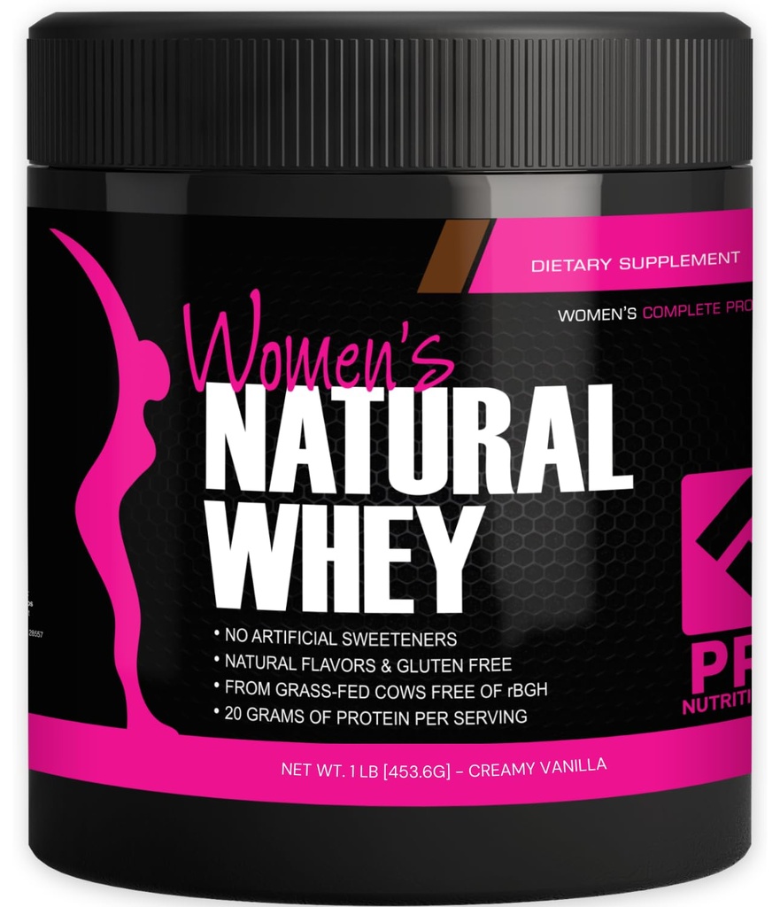 Kadınlar için Whey Protein Tozu - Low Carb Gluten-Free Grass-Fed rBGH-Free - Supports Kilo Kaybı - Natural Stevia Sweetized protein Shake, 20g (Creamy Vanilla, 1lb)
