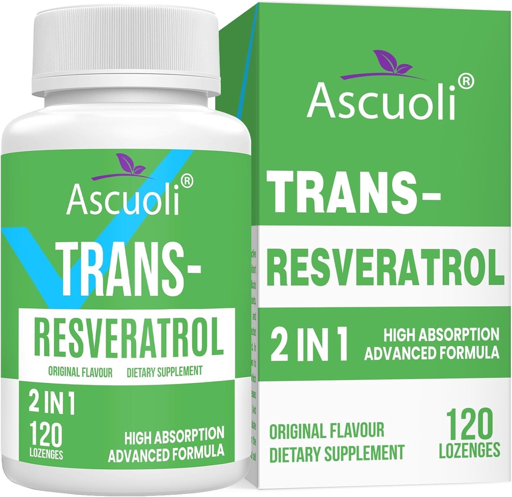 Sublingual Trans-Resveratrol Uzunluk% 99, 3in-1 Gelişmiş Formula Resveratrol Tamamı için NAD+, Immune & Energy Support, Anti-Aging, Skin & General Health, 120 Lozenge (120-Day Supply)