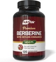 NutriFlair Berberine ile Ceylon Cinnamon 1450 mg Supplement – 120 Capsules | High Potency Formula with Berberine HCl & Organic Ceylon Cinnamon | Non-GMO, Vegan, Gluten-Free