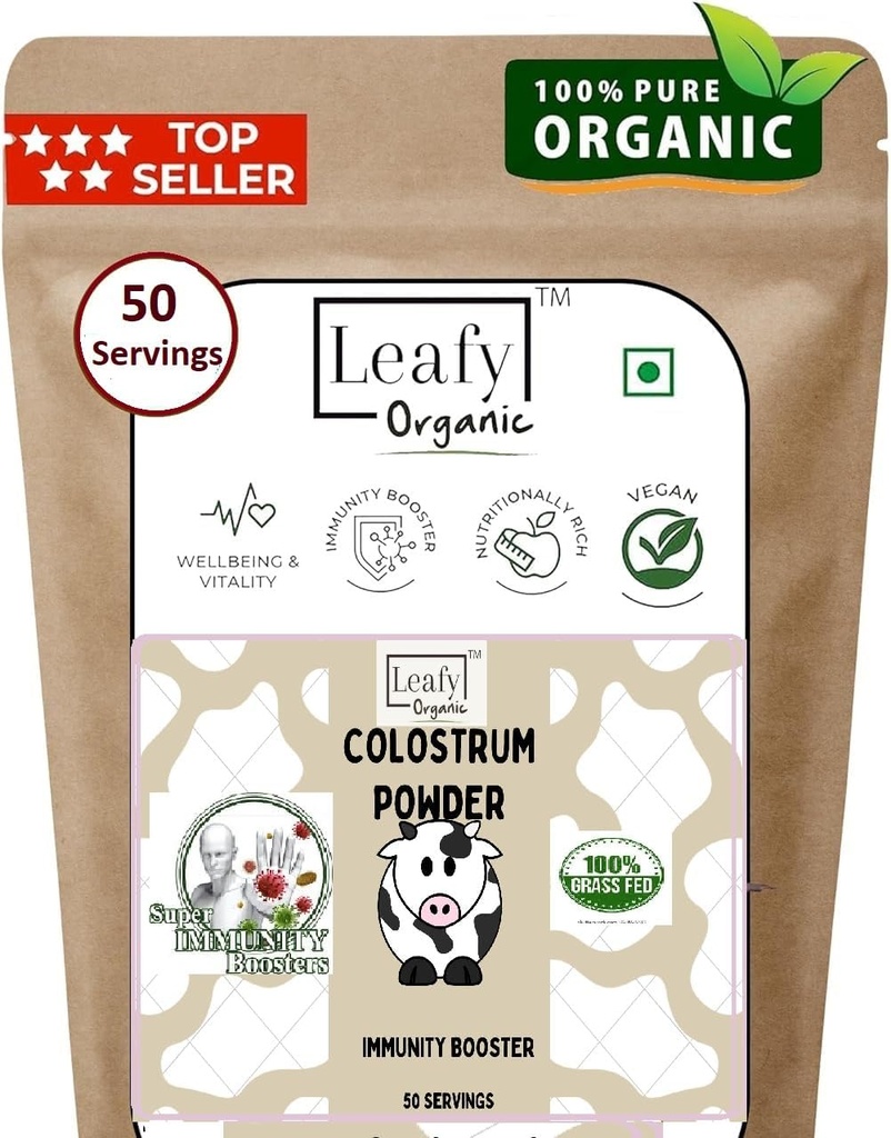 Colostrum Toz Supplement for Gut Health, Immune Support, & General Wellness,% 30 IgG, 6 Saat Colostrum Supplement, 100% Pure, Unflavored (100 Gram) 3.5oz