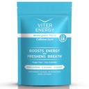 Viter Energy Caffeinated Gum 60 mg Caffeine, B Vitamins, Guarana, Sugar Free. (Wintergreen, 8oz, Bulk Bag)