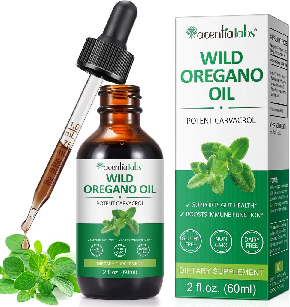 Organik Oregano Yağı Ölçeği, Yoğun Bitki Temel Vahşi Oregano Türlenmiş Yağ veya Erkekler & Kadınlar Immune/Energy, ProMO Vegan 60ML/2 Fl Oz Oz Oz