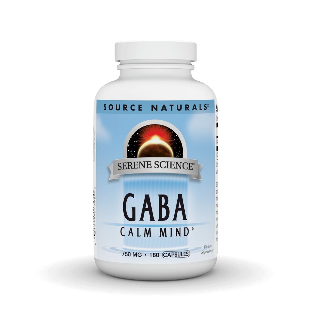 Πηγή Naturals Serene Science GABA, για ένα ήρεμο μυαλό, 750mg - 180 κάψουλες