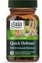 Gaia Herbs Quick Defense - Fast-Acting Immune Support Supplement* - Echinacea, Black Elderberry, Ginger & Andrographis - 20 Vegan Liquid Phyto-Capsules (2-Day Supply)