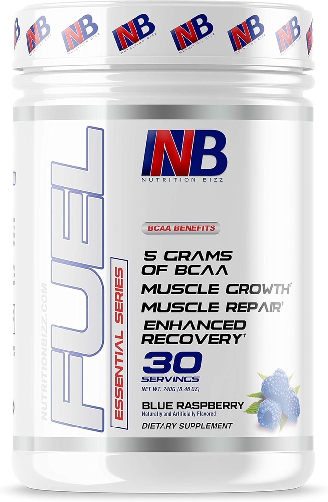 BCAA Toz, BCAA'ların 5 Grams, Post Workout Recovery Muscle Building, Recovery ve Endurance, 30 Hizmet (Mavi Raspberry)