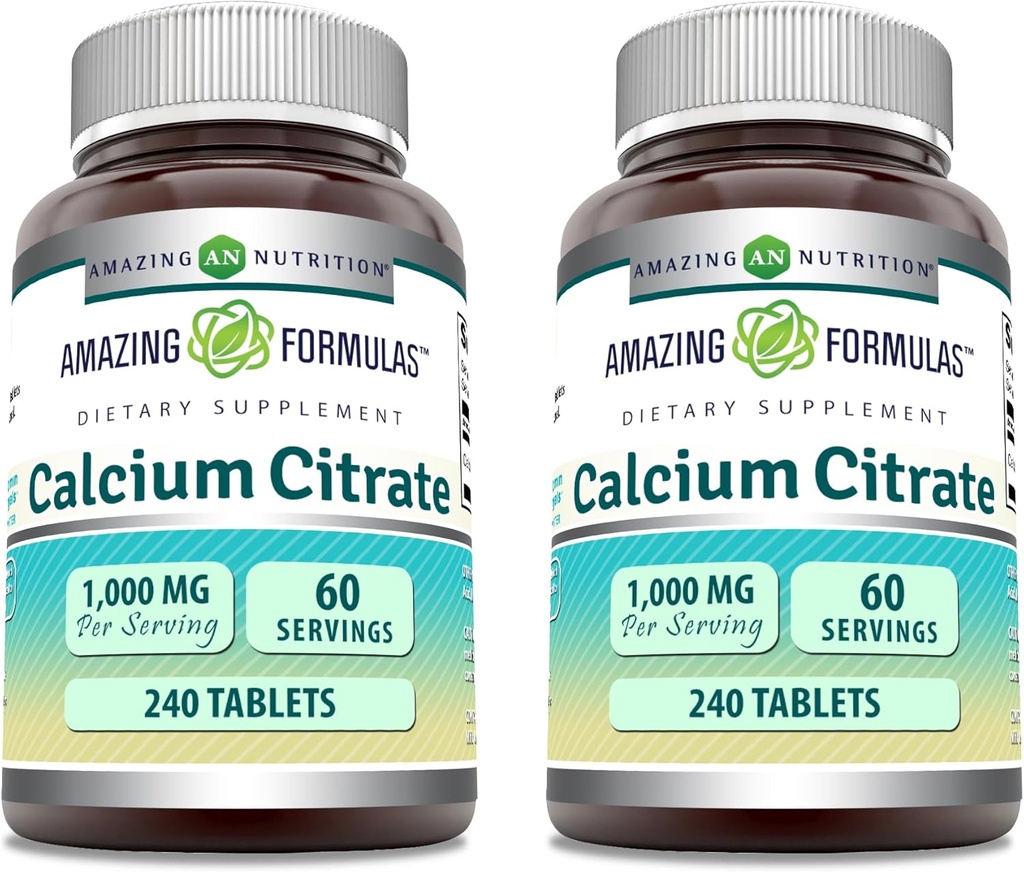 Amazing Formulasuba Citrate Supplement | 1000 Mg | Tabletler | Non-GMO | Gluten Free | Made in USA (2 Pack, 240 Count)