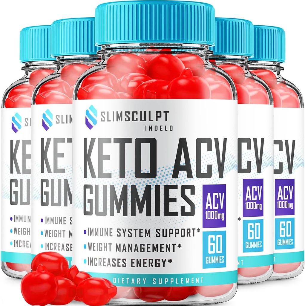 (5 Pack) Slimsculpt Keto ACV Kilo Kayıpları - Gelişmiş Formula Slim Sculpt Keto artı ACV Gummies Apple Cider Vinegar Keto Slimsculpt ACV Gummies Diyetary Supplement Yorumlar Men Women (300 Gummies)
