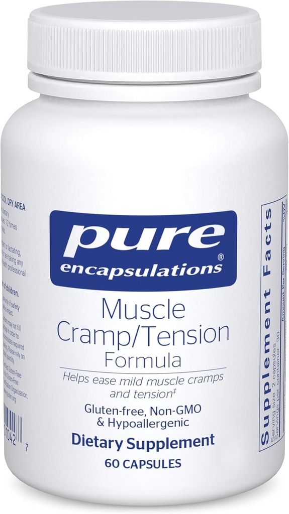 Pure Encapsulations Muscle Cramp/Tension Formula | Hipoallergenic Supplement to Reduce Occasional Kas Cramps/Tension and Support Relaxation | 60 Capsules