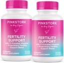 Pink Stork Fertility Supplements for Women - Προγεννητική πολυβιταμίνη με ωορρηξία, Σύλληψη, & Hormone Balance Support - 17 Βιταμίνες & Ινοσιτόλη, Ashwagandha, & Vitex - 120 Κάψουλες