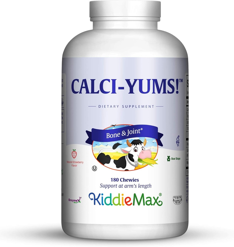 Maxi Health KiddieMaxuba - CalciYum! - Flavored -Animal Şekild Chewies - Kosher (180)
