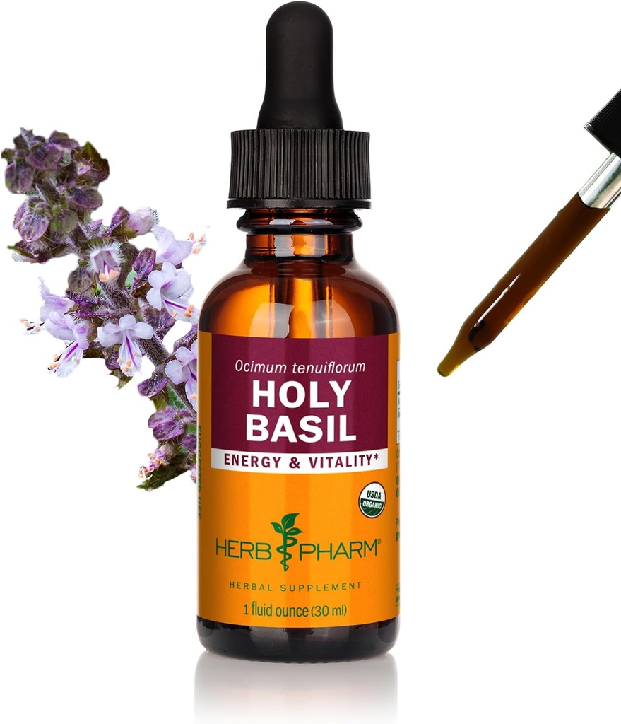 Herb Pharm, Organik Kutsal Basil'i (Tulsi) Enerji ve Vitality için alıntı yaptı, 1 Ounce (DBAS01)