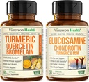 Bromelain ve Turmeric Curcumin & Glucosamine Chondroitin MSM ve Turmeric Ortak Destek Supplement Supplement Supplement