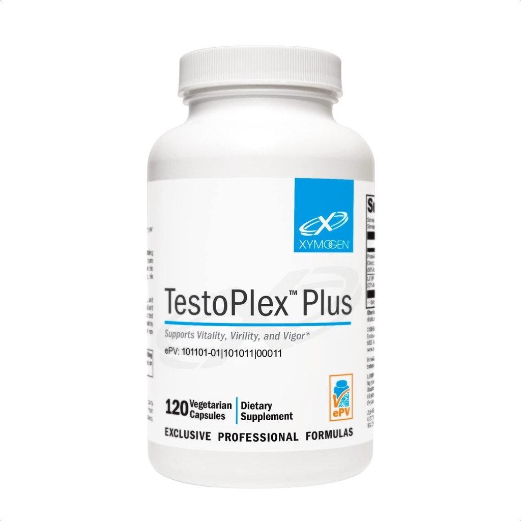 XYMOGEN TestoPlex Plus Testosterone Support for Men & Women - Shilajit & Eurycoma Longifolia Συμπληρώματα - Βοήθεια για την προώθηση της υγείας Libido, την απόδοση, τη συνολική ζωτικότητα και τη γνώση (120 κάψουλες)