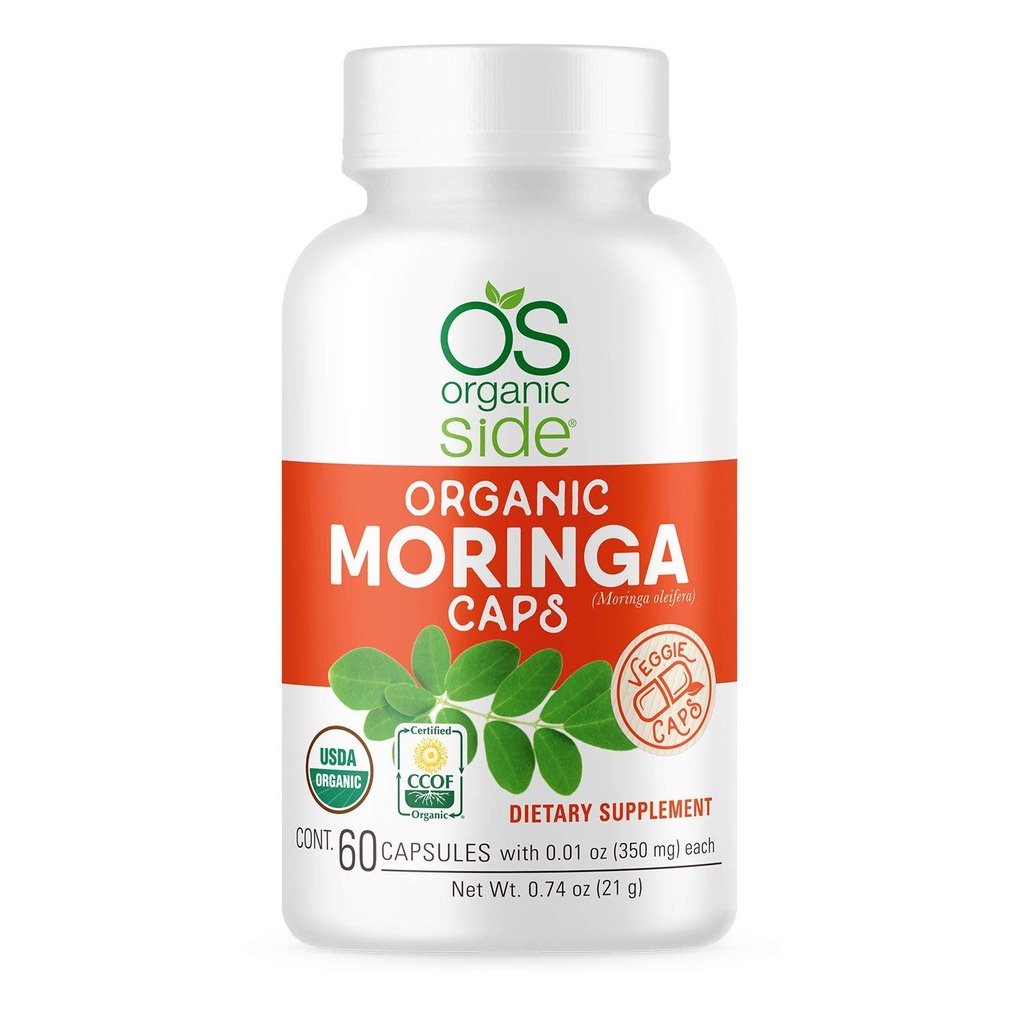 | Organik Moringa Capsules | 60 Count | Sertifikalı USDA Organik, Enerji için Non-GMO, Vegan Superfood, Immune Support ve Nutrient Abors