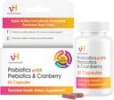 VH Essentials Probiotics for Women with Prebiotics, Cranberry & Vitamin C - 60 Κάψουλες (30 Day Supply) - Γυναικεία Προβιοτικά Υποστήριξη Ισορροπία Ούρων, Γυναικεία Υγεία & Ουρολοίμωξη Υγεία για τις γυναίκες