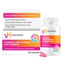 vH Essentials Prebiyotiks, Cranberry & Vitamin C - 60 Capsules (30 Günlük Supply) - Kadın Probiyotikleri Destek Gut Balance, Feminine Health & Urinary Tract Health for Women