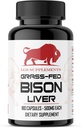Grass Fed Bison Liver Capsules Energy Production, Detoxification, Digestion, Immunity, Natural Iron Non-GMO, Freeze Honey Liver Health Supplement, 3000 mg