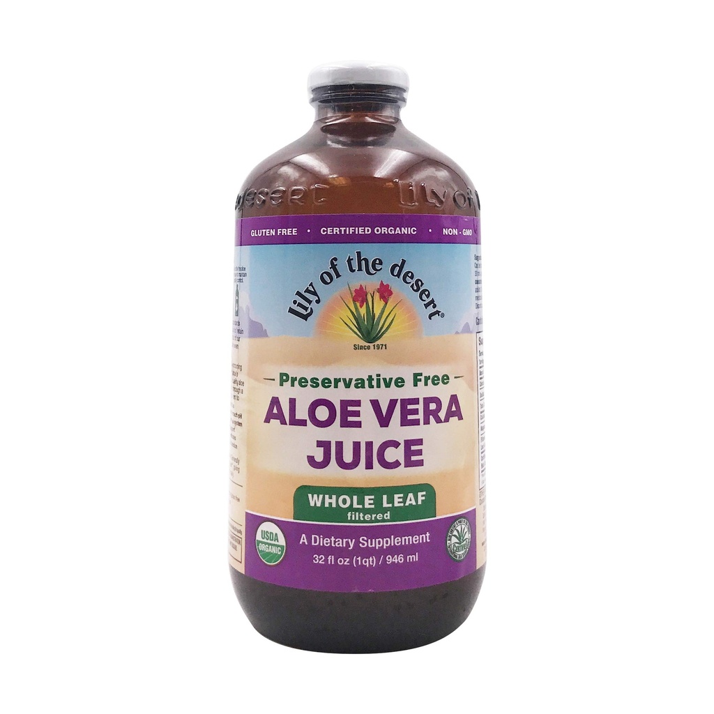 DESERT Organik Aloe Vera Whole Leaf Preservative Free, 32 FZ