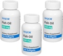 MAJOR Fish Oil 500 mg Softgels - Omega-3 Fish Oil Supplement - Diyet Supplement - 130 Count (3 Pack)