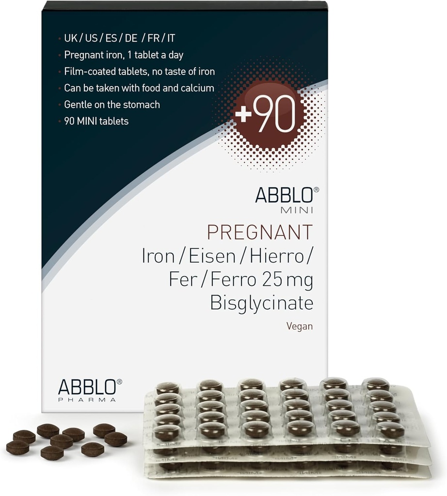 Prenatal & Hamile Iron - 1 Tablet bir Gün - Çok Kötü - Bisglycinate - Bunu Kahvaltı ile alın