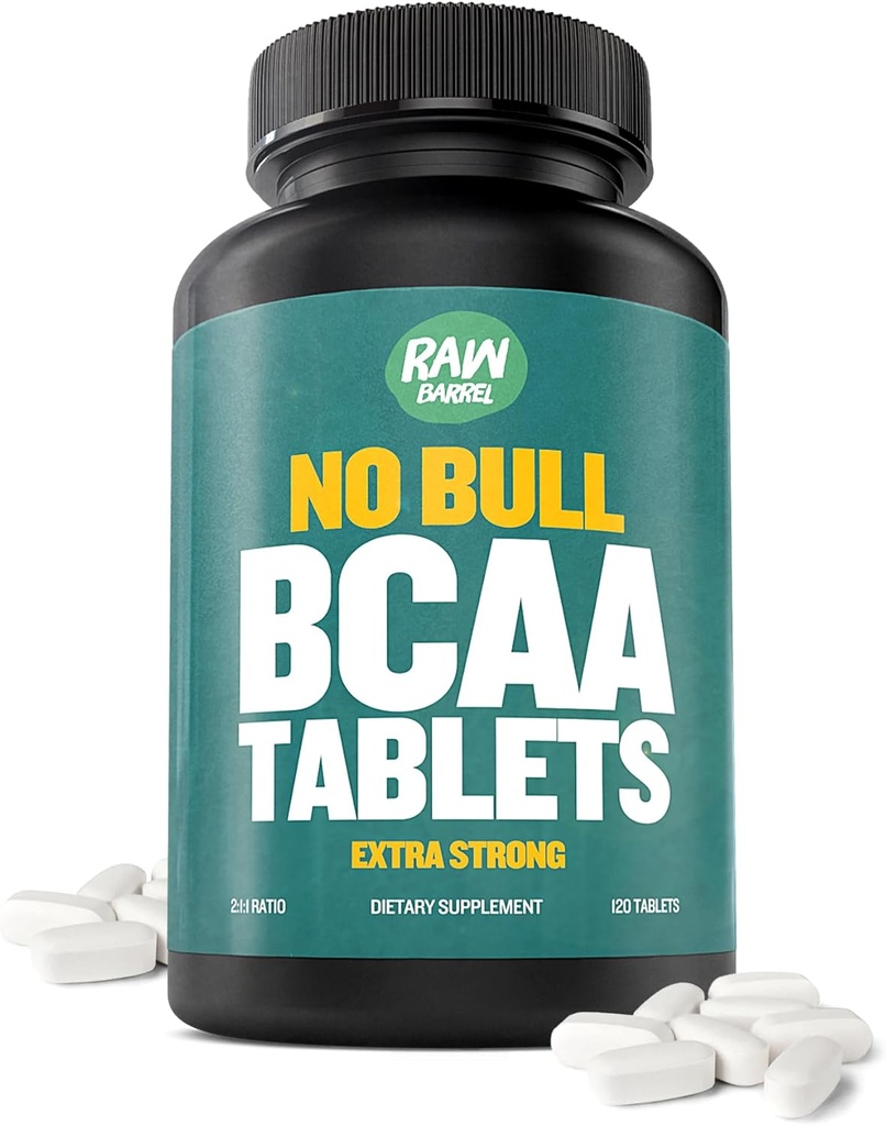 BCAA Tablets 1000 mg - Branched Chain Amino Acids Supplement for Muscle Recovery & Energy - Pre or Post Workout BCAAs for Men & Women - 120 Pills - Natural, Pure, GMO Free
