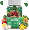 Sugar-free Super Greens Gummies - US-Made, 35+ Meyve ve Veggie dişilleri Immunity, Skin & Gut Health - İdeal Meyveler ve Sebzeler Yetişkinler ve Picky Gençler için Tamamlanmış