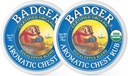 Badger - Αρωματικό τρίψιμο στήθος, ευκαλύπτου & νομισματοκοπείο, πιστοποιημένο οργανικό, καταπραϋντικό τρίψιμο αχυρώνα με αιθέρια έλαια ευκαλύπτου, Baby Chest Rub, Vapor Rub Ointment, 0,75 oz - 2-Pack