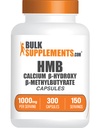 BulkSupplements.com κάψουλες HMB - ως συμπλήρωμα ασβεστίου HMB, Beta- Hydroxy Beta-Methylbutyrate - Χωρίς γλουτένη, 2 κάψουλες ανά υπηρεσία (1000mg), 300 Count (Pack of 1)