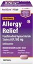 SağlıkCareAisle Anti Anti Allergy Relief - Fexofenadine Hydrochloride Tabletleri USP, 180 mg - 180 Tabletler - Anti-Drowsy 24 Saat Yardımı