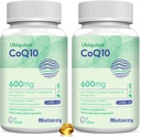 CoQ10 600 mg Softgels | Yüksek Abhidrasyon CoQ10 Ubiquinol Supplement | Azaltın Form E & Omega 3 6 9 | Antioksis Enerji için İyi | 120 Softgels