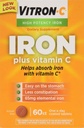 VITRON-C Yüksek Potency Iron Plus Vitamin C Tabletleri - 60 Ea - 3 paket