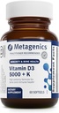 Metagenics Vitamin D3 + K - Artery Health, Immune Support, Bone & Heart Health* - D with MK-7 (Vitamin K2) - Non-GMO - Gluten-Free - 60 Softgels - 5.000 IU