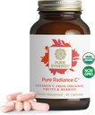 PURE SYNERGY Pure Radiance C – Κάψουλες Βιολογικής Βιταμίνης C 100% Συμπληρώματα Τροφίμων, Μη ΓΤΟ, Camu Camu Extract με Φυσικό Ανοσοποιητικό & Κολλαγόνο Υποστήριξη – 90 Κάψουλες