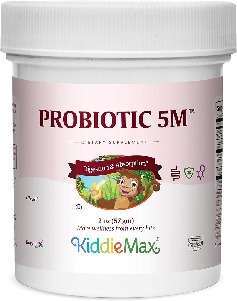 Maxi Health KiddieMax Probiyotik 5M - Asitofili - Sağlıklı Digestive Flora - 2 Ounce Toz - Kosher