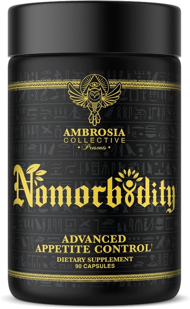 Ambrosia Nomorbidity Advanced Appetite Control & Hunger Management Formula | Appetite Suppressant & Mood Support with KSM-66 Ashwagandha, Garcitrin ve İnceogen