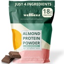 İlginç Almond Protein Tozu (Chocolate) - 18 Kadın ve Erkekler için Saf Hebest Vegan Protein Gramleri - Mükemmel Gluten-Free, Soy-Free & Smooth Gut Friendly Protein için Spor Beslenme