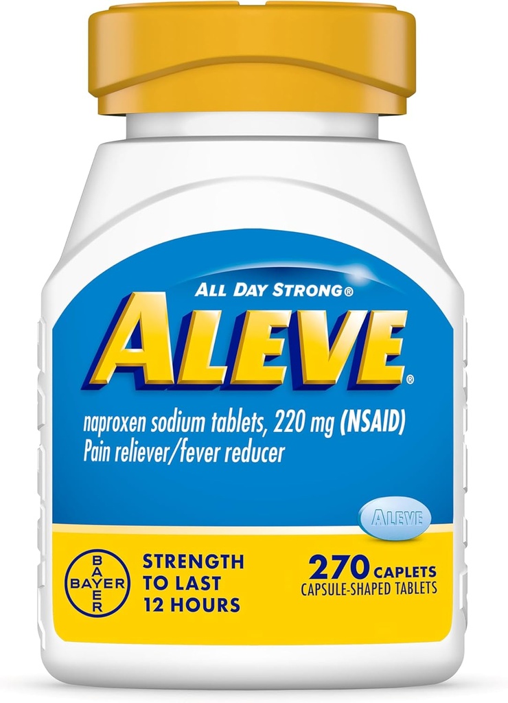 Aleve Ağrı Reliever & Ateşleme Naproxen sodyum Caplets, Body Pain Relief, 270 Count
