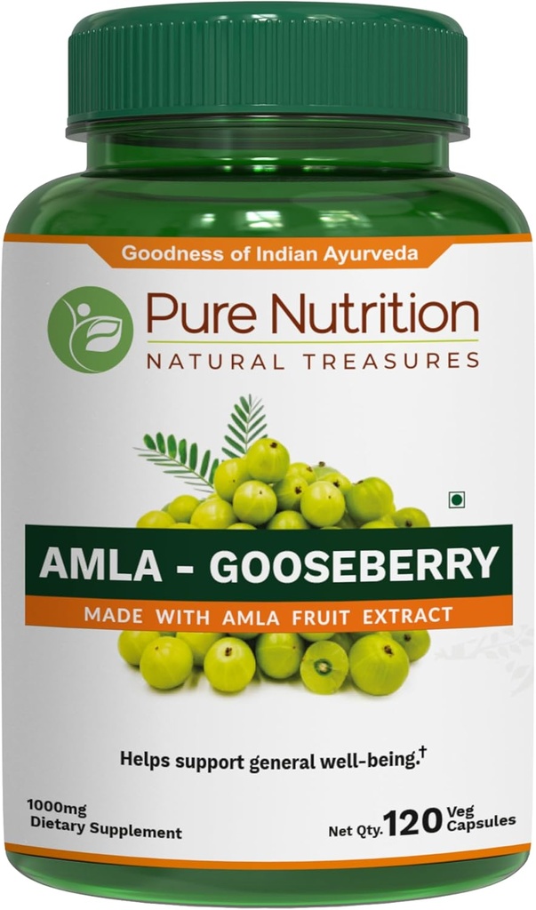 Pure Nutrition Amla Extract 1000mg. (Isquivalent to 8000mg Amla Fruit Powder) Μη ΓΤΟ 