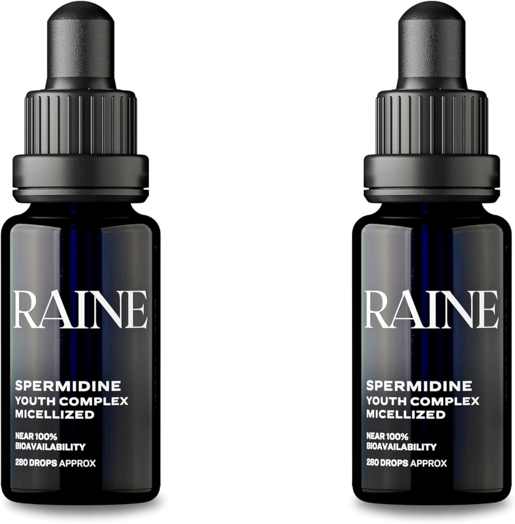 RAINE 4 Μήνες Προσφορά 140 Δόσεις I Spermidine Swiss Made Συμπληρώματα - Best Anti-Aging Spermidine Συμπληρώματα για άνδρες και γυναίκες - Τεχνολογία Micelle, Ανανέωση κυττάρων, Διάρκεια ζωής (Pack of 2)