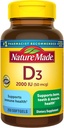 Doğa D3 2000 IU (50 mcg), Kemik, Diş, Kas ve Immune Health Support, 250 Softgels, 250 Day Supply