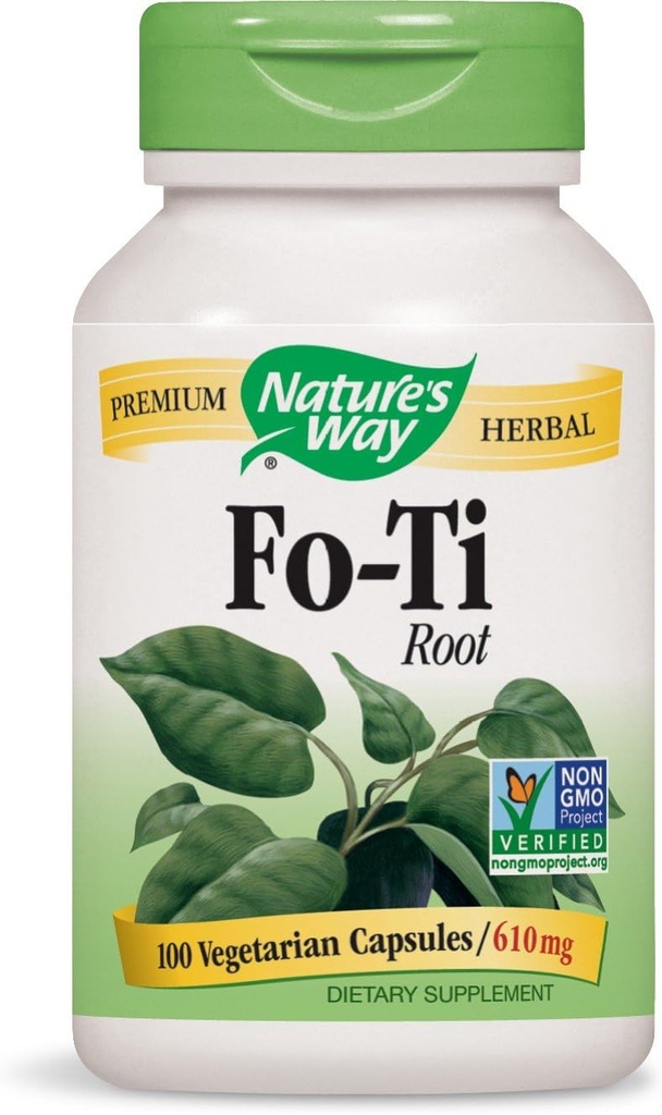 Nature's Way Fo-Ti Root 610 mg, 100 Vegetarian Capsules, 2 Paket