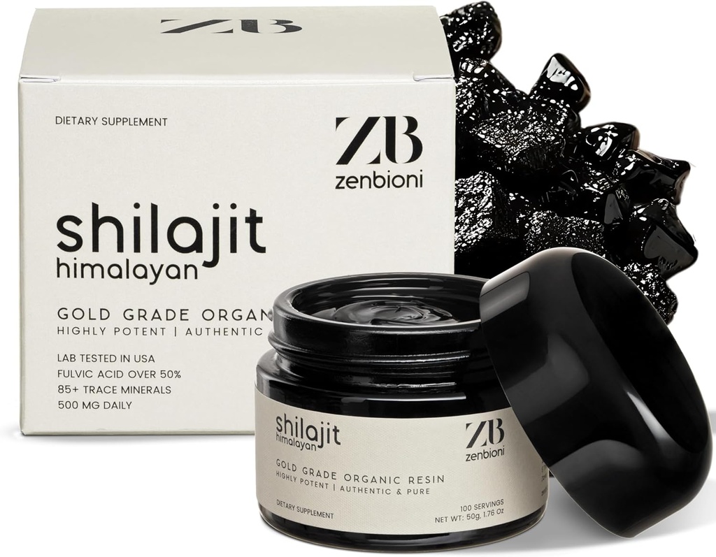 Pure Himalaya Shilajit Giyim - 50g Organik Shilajit for Men & Women with Fulvic Acid & 85+ Enerji, Güçlü ve Immunity için Trace Mineralleri - Lab Saflık ve Potency için Test Edildi - 100 Hizmet