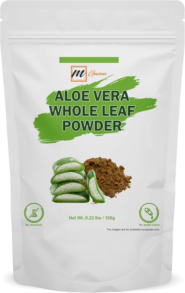 100% Doğal Aloe Vera Leaf Toz Pure Aloe Barbadensis 0.22 LBS /100 Grams