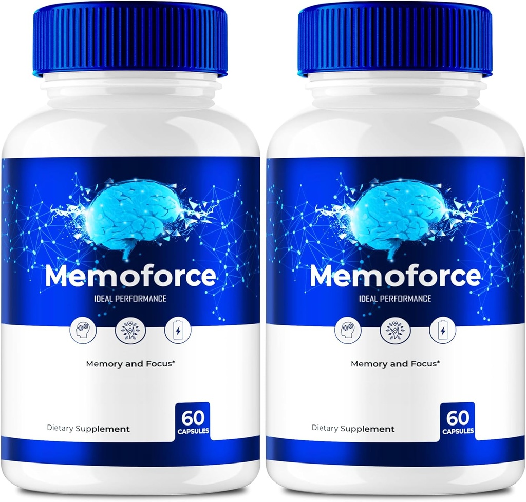 Memoforce Beyin, Memoforce Pills, Memoforce İncelemeleri, Memoforce Supplement, Memoforce Capsules Advanced Formula for Memory & Focus - maximum Strengt - Brain Health Support (2 Pack)