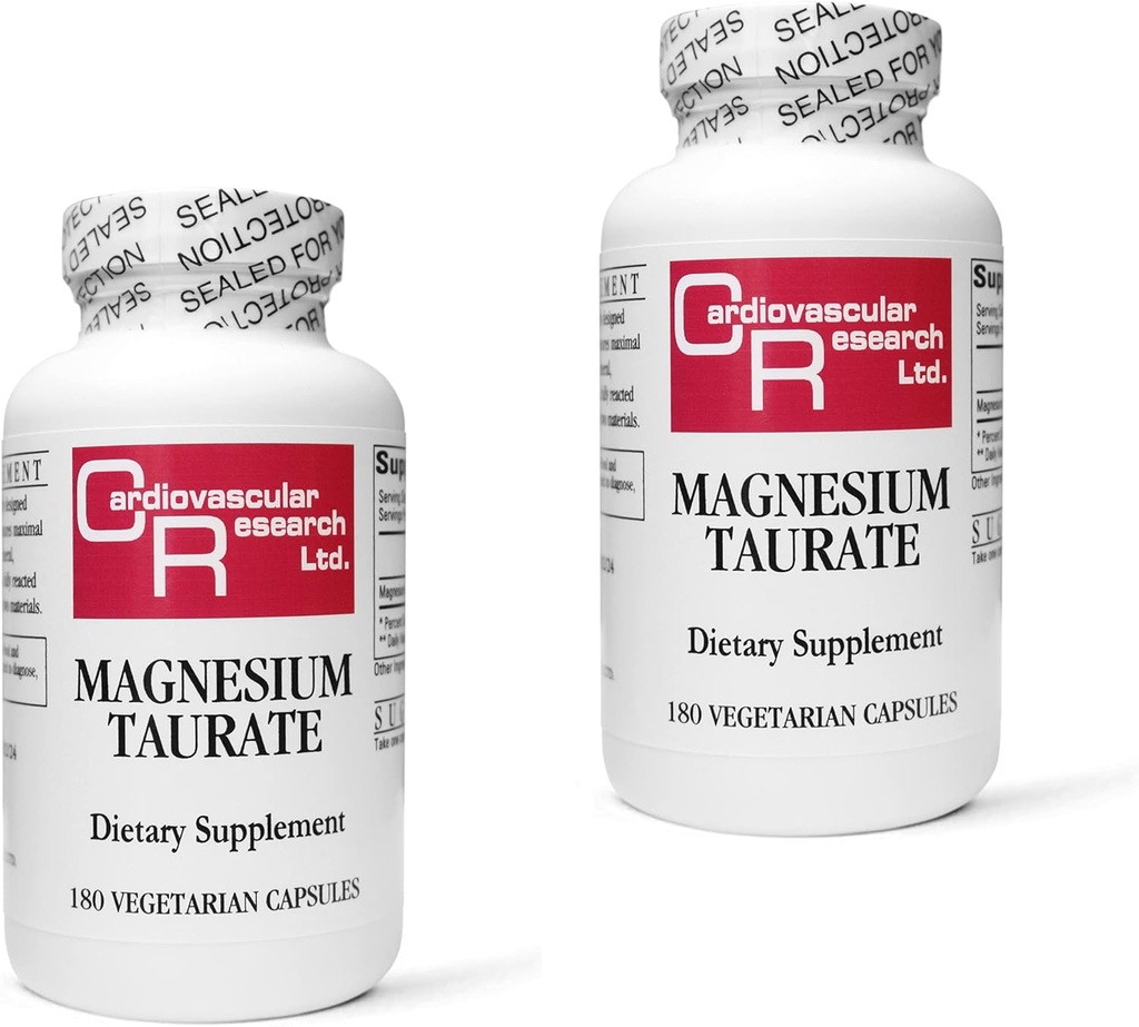 Cardiovascular Research EFM-MGT180X2 180 Capsules, Magnezyum Taurate (Pack of 2)