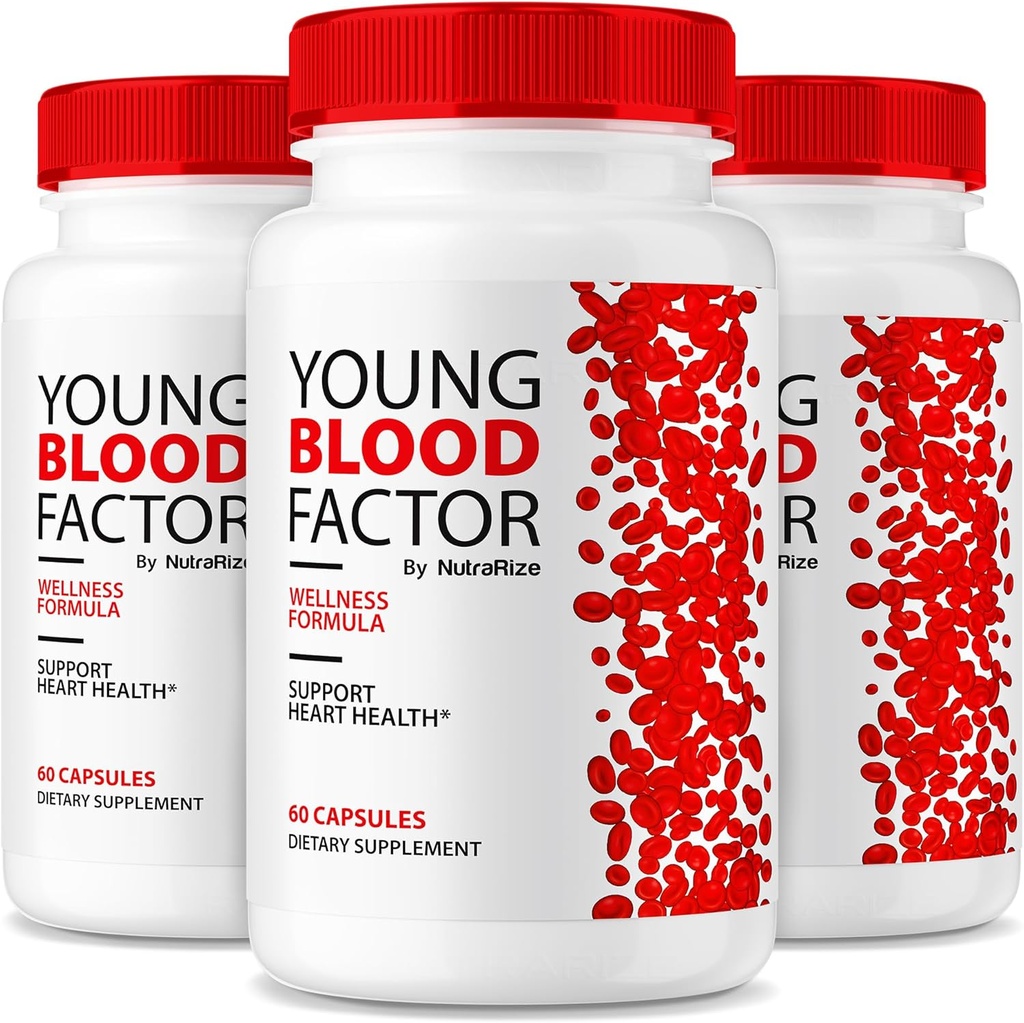 NutraRize (3 Pack) Κάψουλες Νέοι Παράγοντες Αίματος - Επίσημη πιο καθαρή φόρμουλα αγγείων αίματος, Όλα τα φυσικά συμπλήρωμα για να διατηρήσει υγιή σταθερά επίπεδα, YoungBloodFactor Υποστήριξη χάπια Κριτικές (180 κάψουλες)